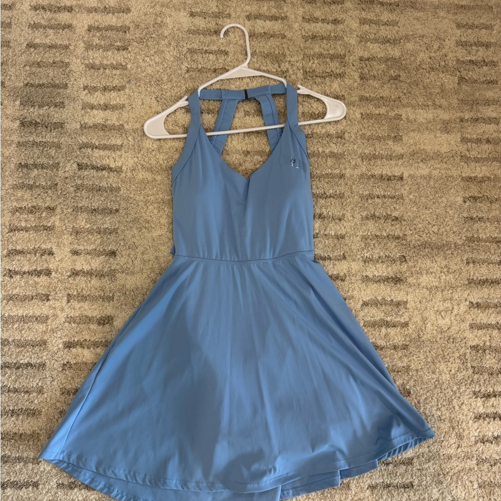 Blue Athletic Halter Dress